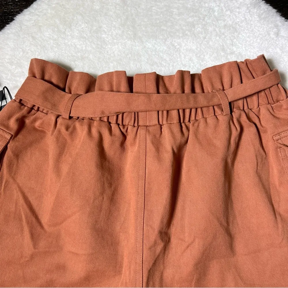 NWT Hyfve Dry Goods Burnt Orange Paperbag Cargo Shorts - Image 6