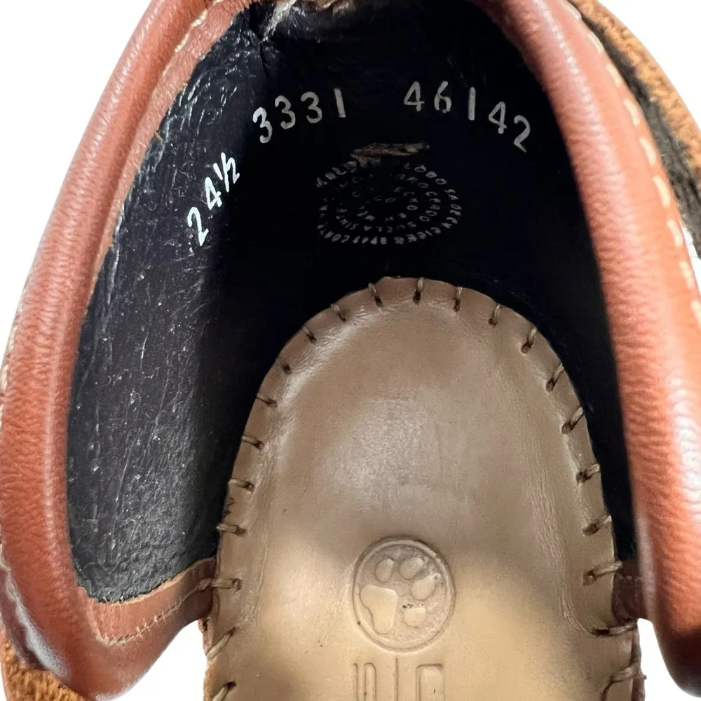 Lobo Solo Made in Mexico Cognac Platform Booties Brown Size 7.5 - Image 5