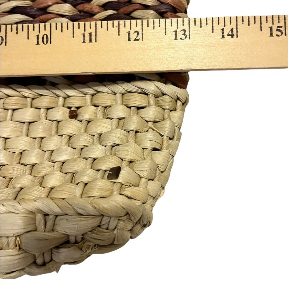 Euro bags straw with zipper tote bag - Image 7