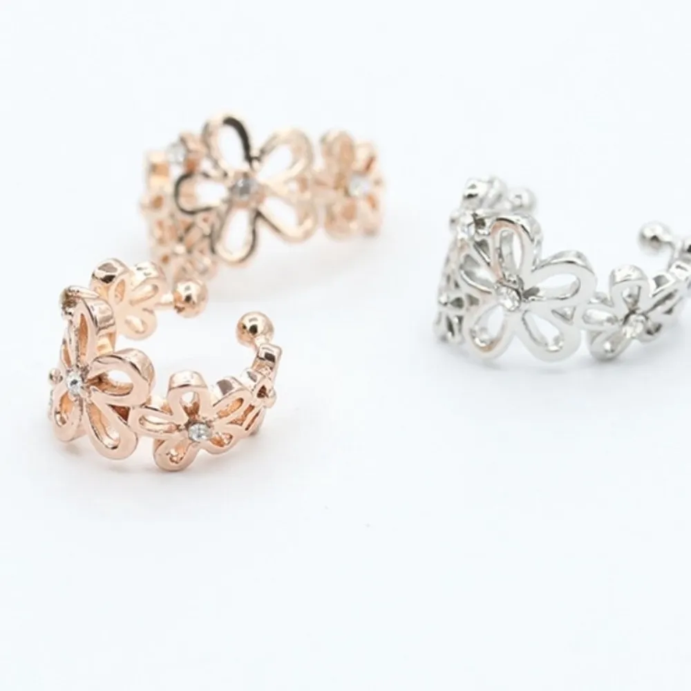 NEW‎ Pave Diamond Ear Cuff | 18k Rose Gold - Image 2