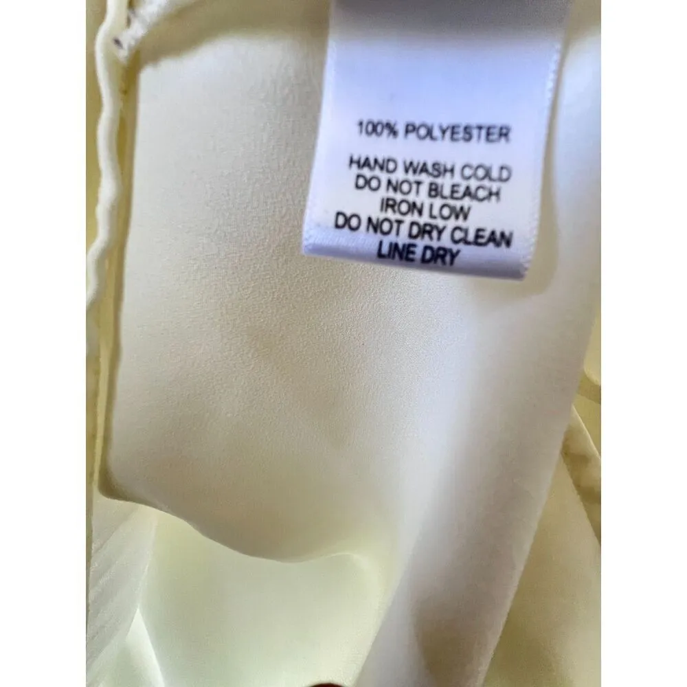 Womens long sleeve dress shirt basic HARLOWE & GRAHAM V neck casual. Size L - Image 5