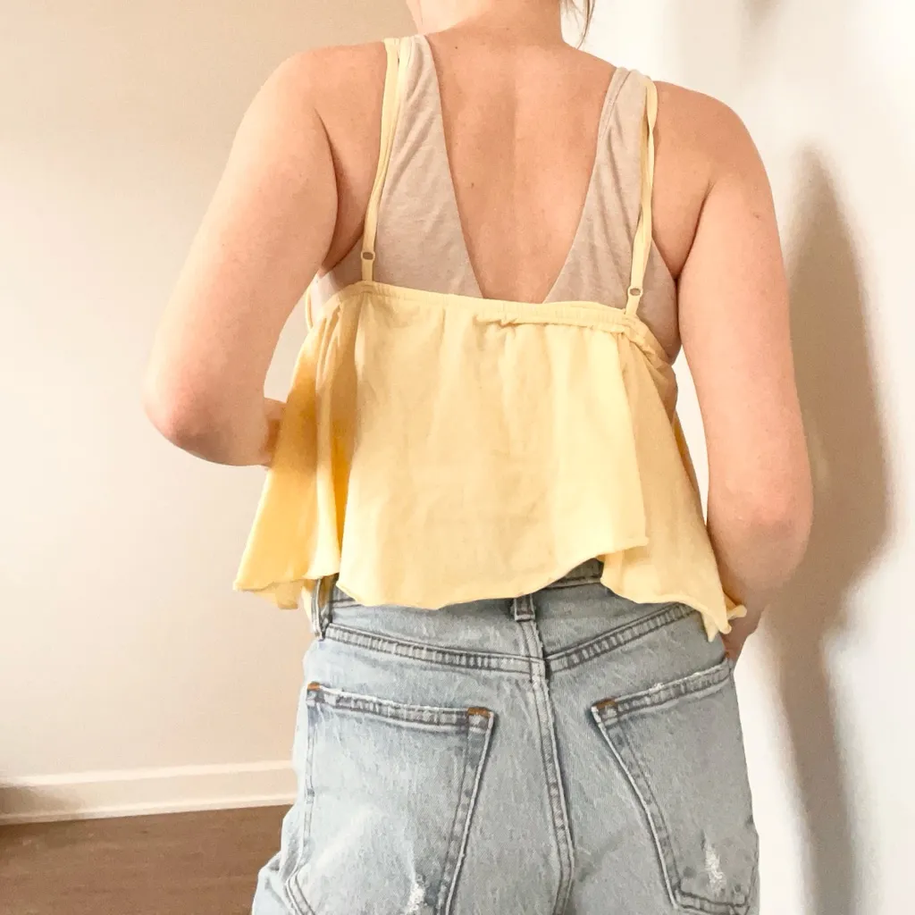 Butter Yellow Babydoll Tank Top - Image 4