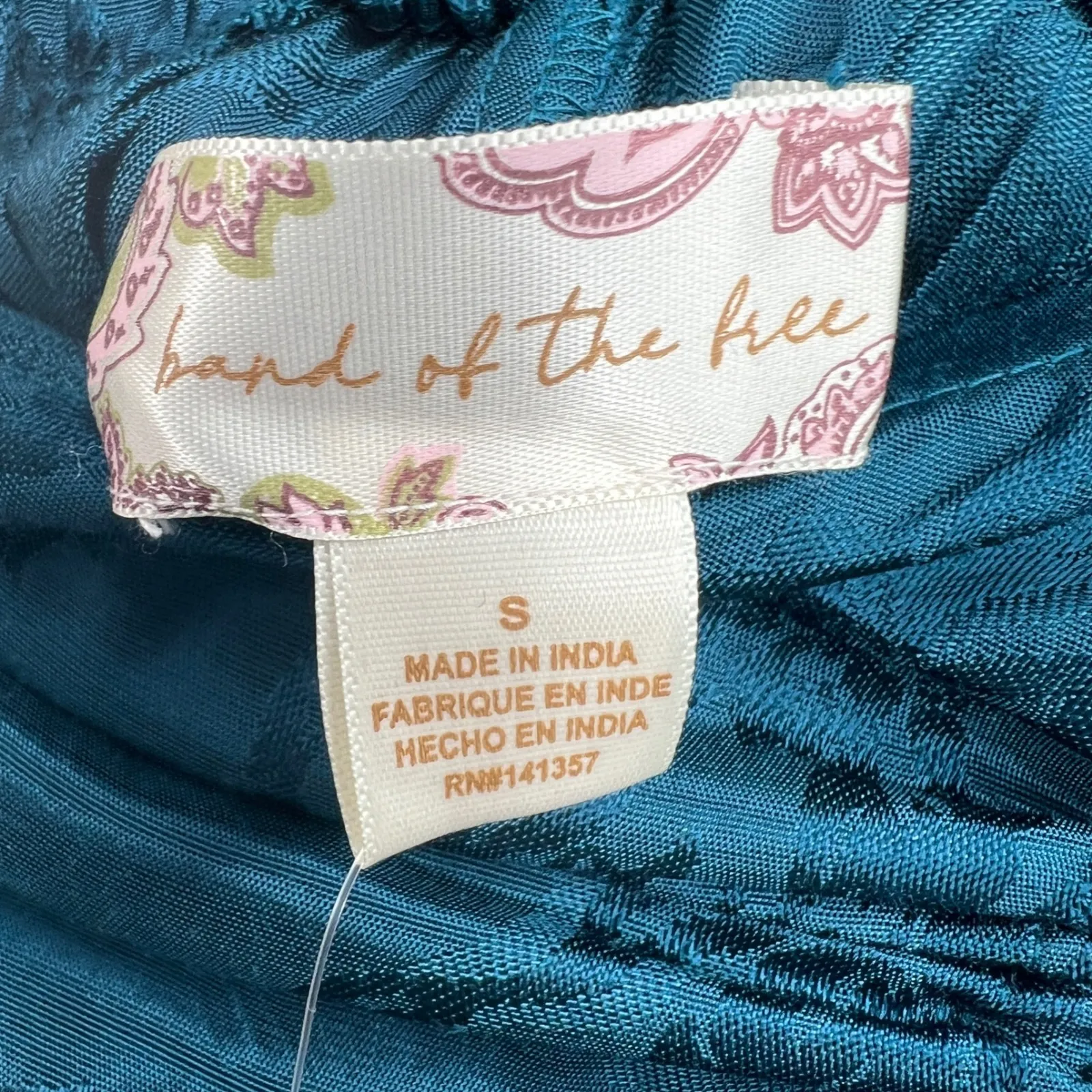 Band of the Free Small Teal Blue Maxi Skirt Front Slit Layered Mini Skirt New - Image 5