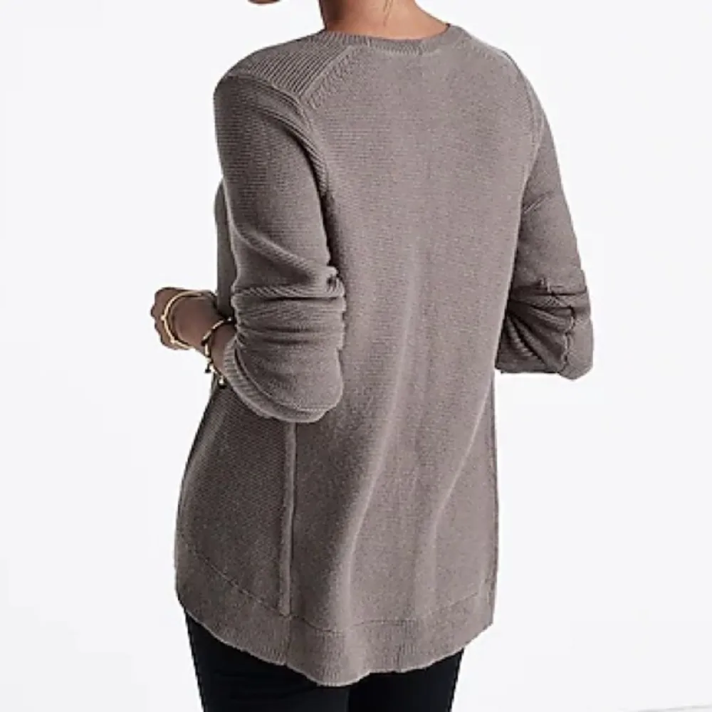 Madewell Riverside Texture Sweater Size XS Purple Cotton Knit Pastel Relaxed Fit - Image 12