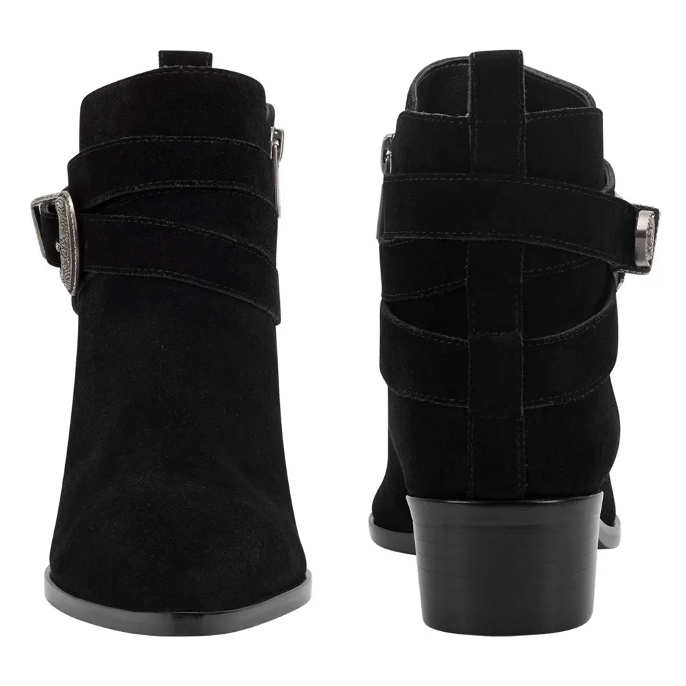 Marc Fisher Ltd. Ankle Boots Yandi Concho Suede Booties Size 8 NWT Retail $225 - Image 11