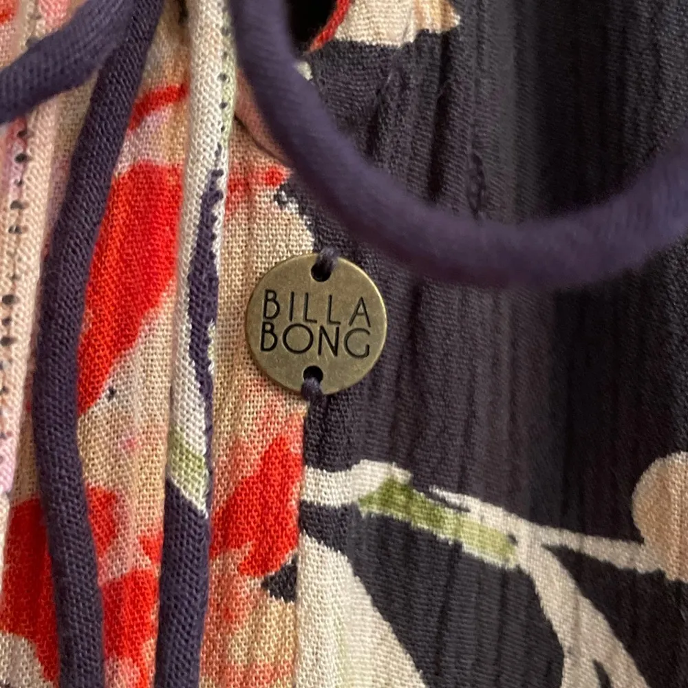 Billabong 70’s Style Floral Black Corset Back Festival Concert Comfy Dress - Image 9