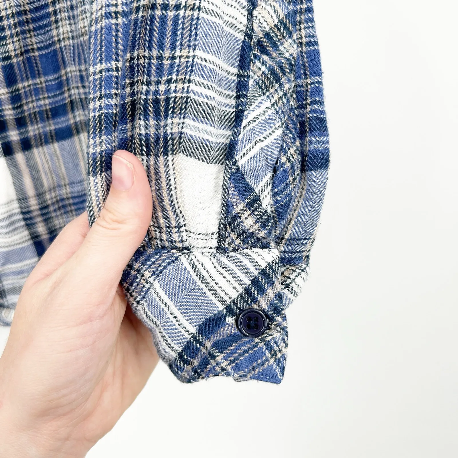 Rails Womens Fall Western Cowgirl Plaid Flannel Long Sleeve Shirt Size S Blue‎ - Image 6