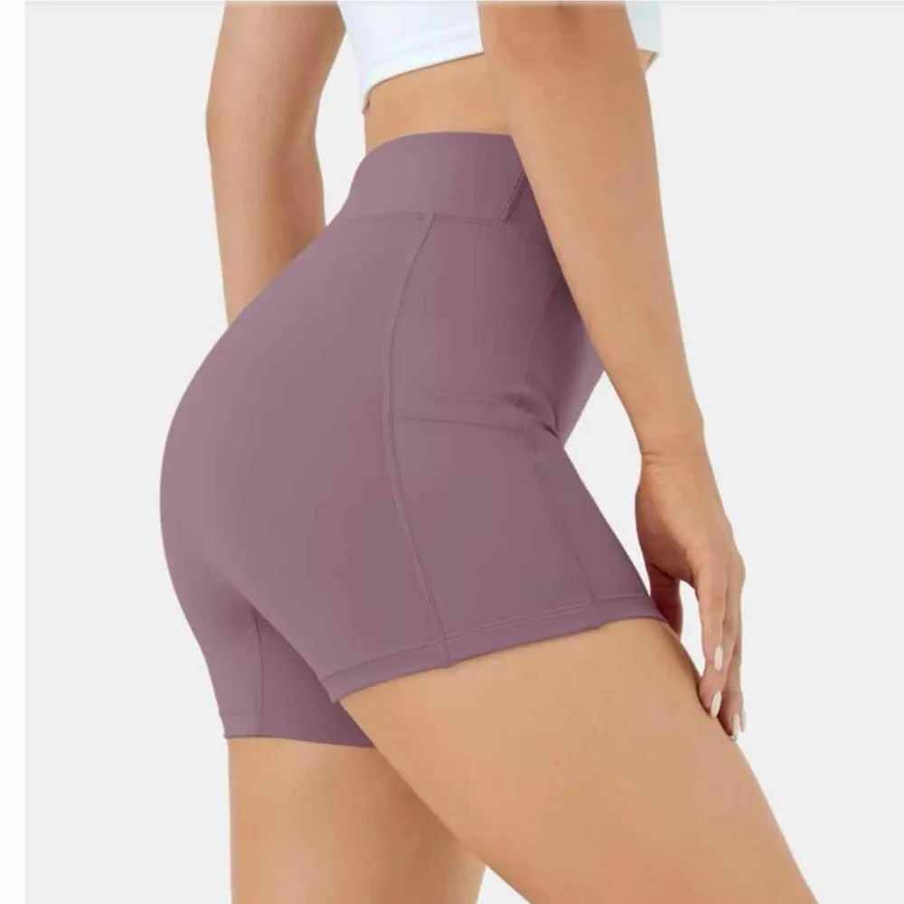 Halara Cloudful Air Fabric High Waisted Side Pocket Yoga Shorts 3.5" - Image 3