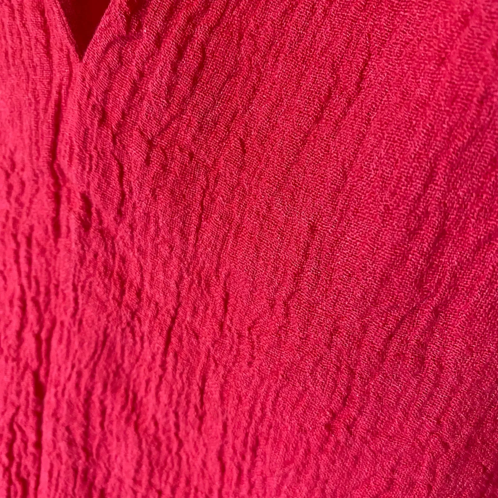 Massimo Dutti Fuschia Pink‎ Gauzy 100% Linen Blouse Size Large - Image 7