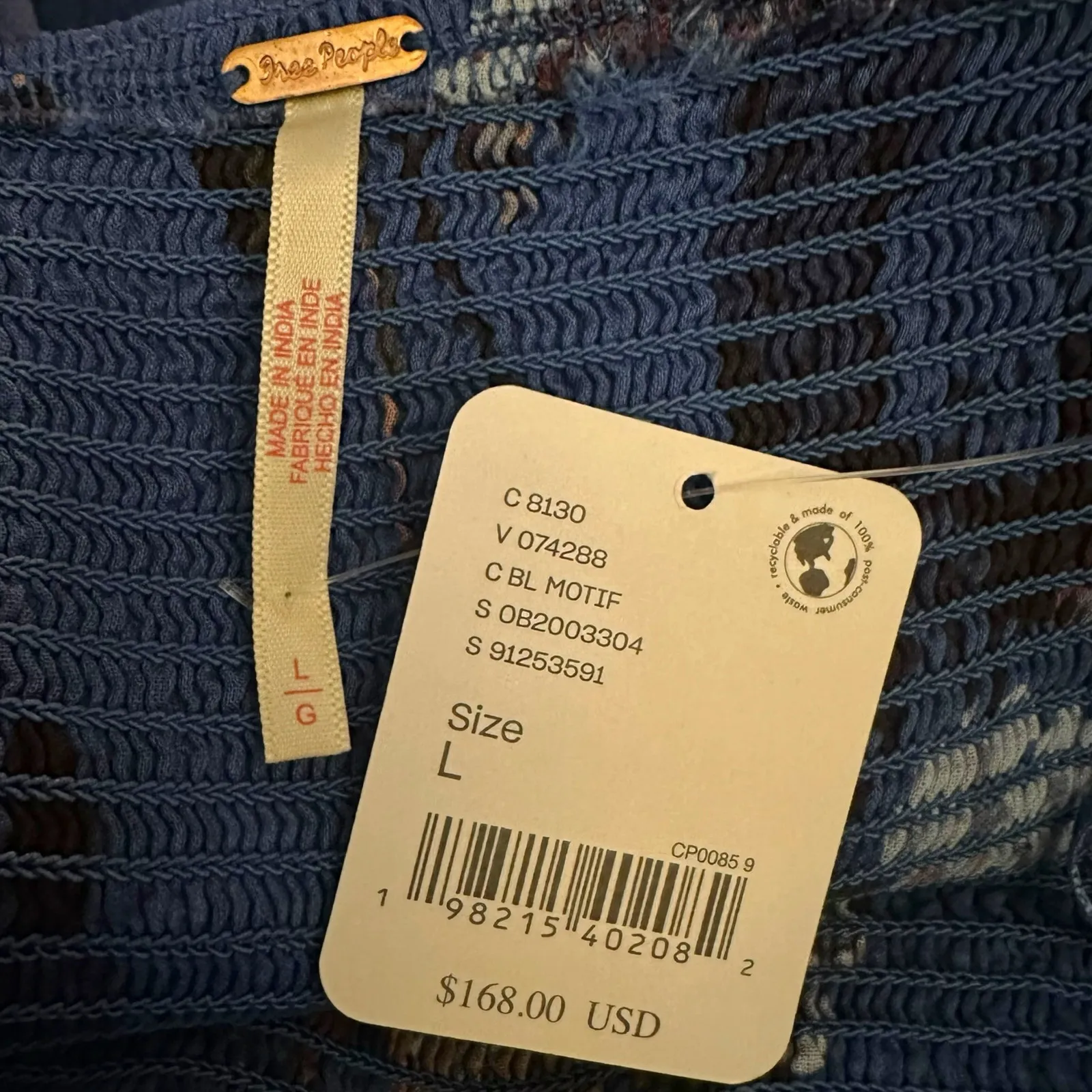 Free People Bohemian Witchy Fairy Morning Glory Maxi Dress Bluebell Large NWT - Image 12