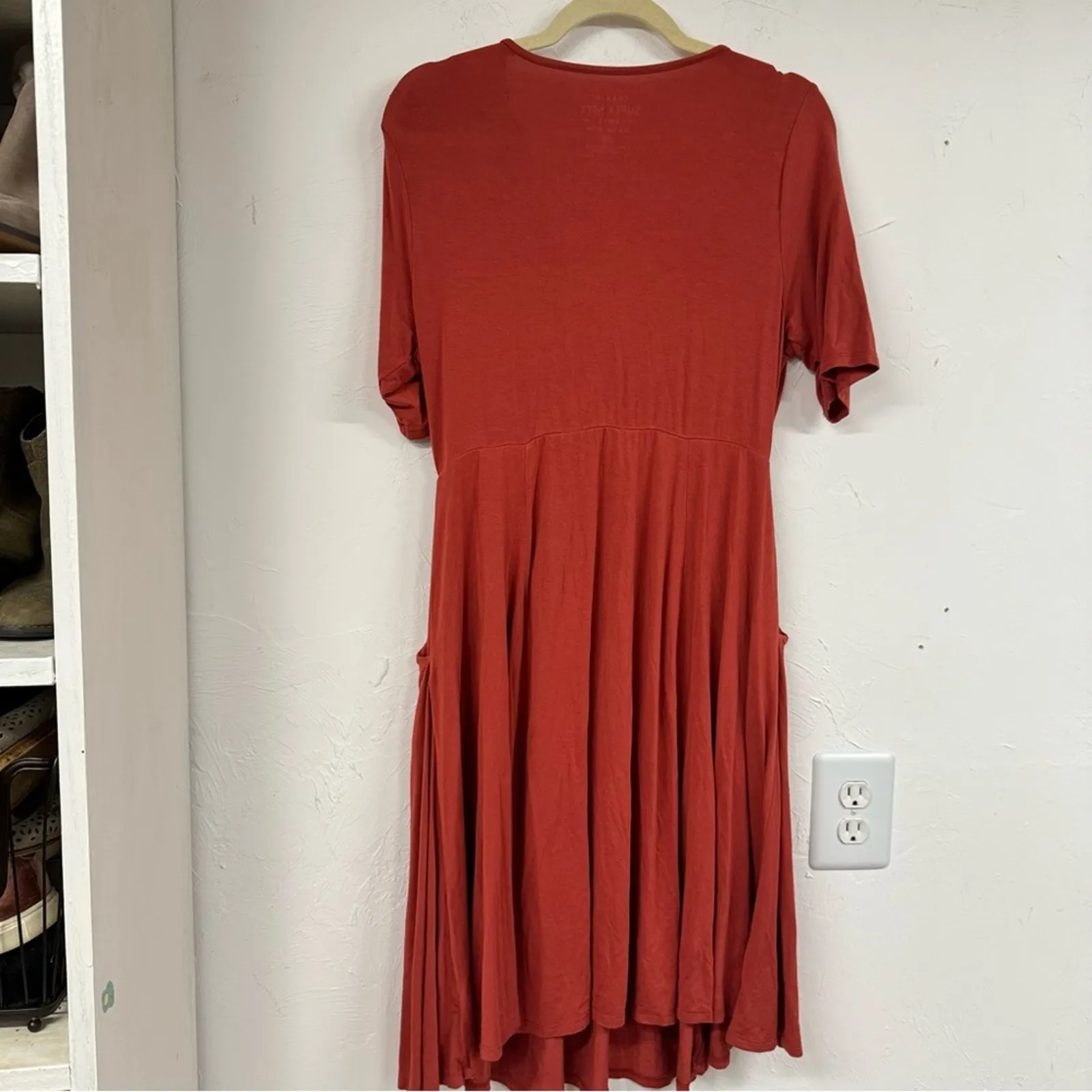 Torrid Super Soft Knits Orange Short Sleeve Jersey Knit Mini Dress 00 Large Cozy - Image 7