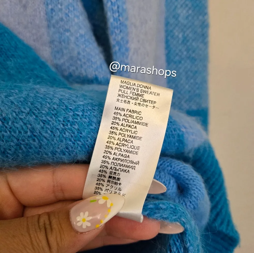 MC2 Saint Barth Brushed Sweater With Check Pattern Blue - Image 7