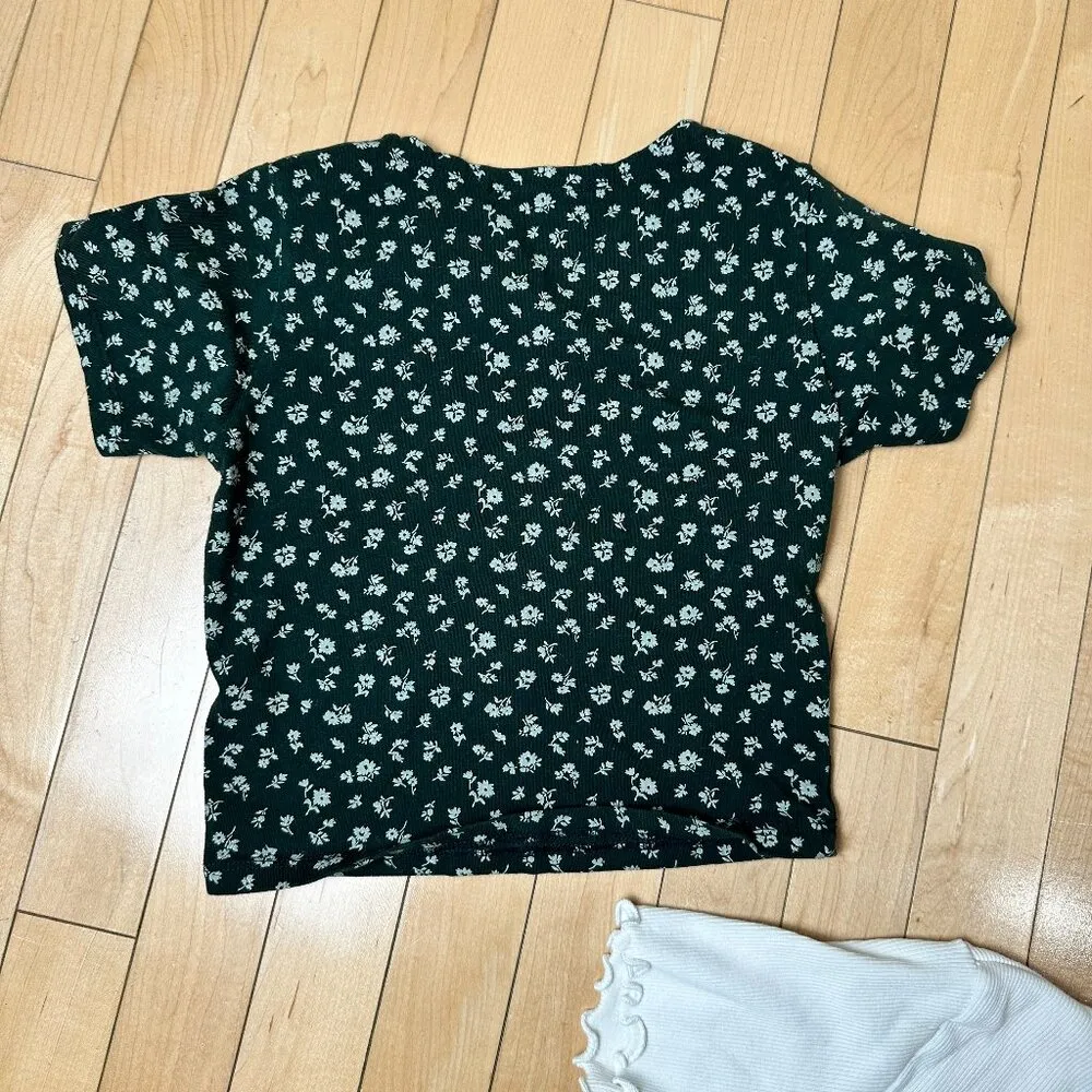 SET of 2 BRANDY MELVILLE short sleeved tops t shirt cropped one size - Image 11