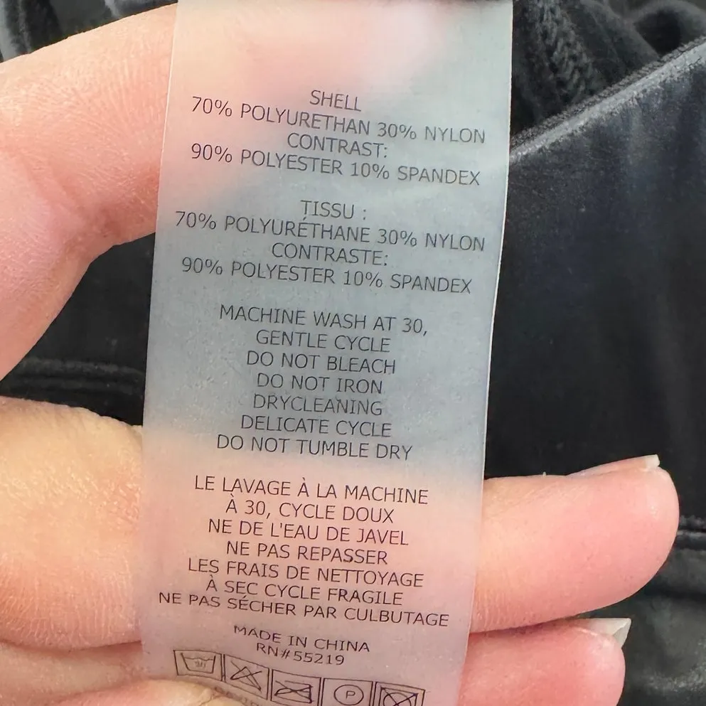 David Lerner Pants‎ Womens X Small Black Faux Leather Vented Leggings - Image 4