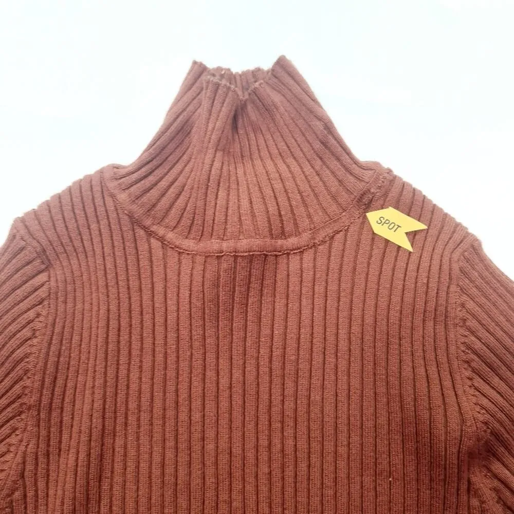 Superdown Milenka Crop Sweater in Brown Small - Image 11