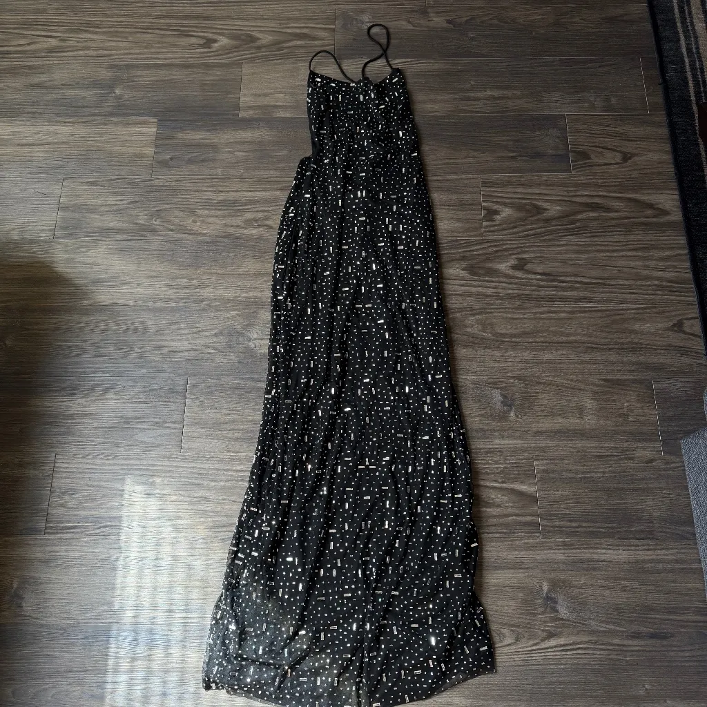 Cressida Rhinestone Mesh Maxi Dress - Black NWT 4 - Image 3