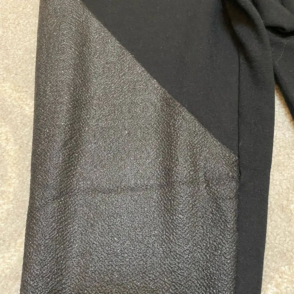 Express Women’s Black Faux Leather Panel Leggings - Size Small - Image 2