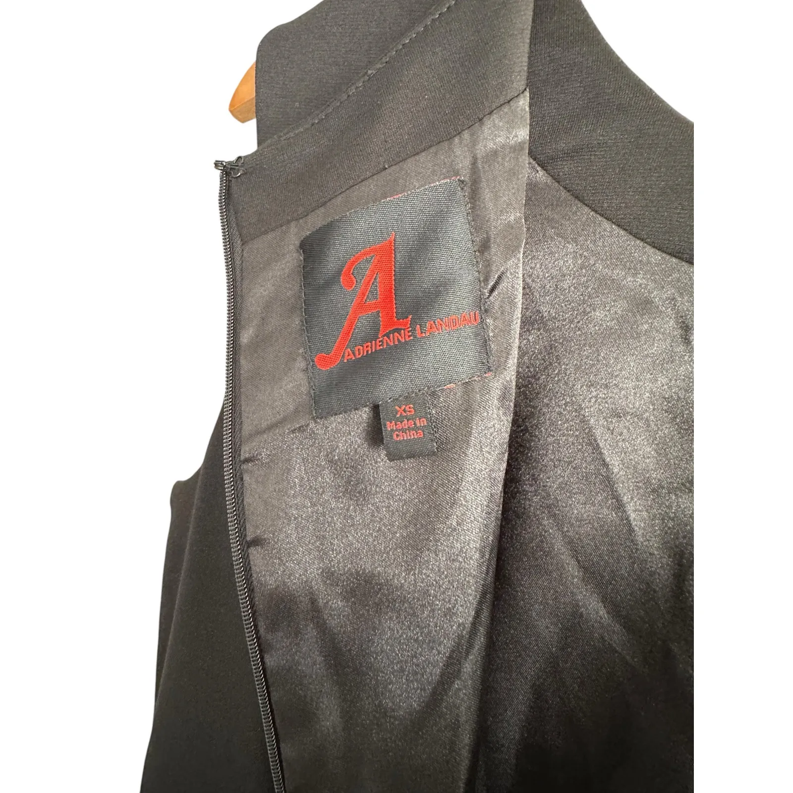 NEW Adrienne Landau Little Black Dress with Faux Fur Shirt Hem Sleeveless XS - Image 11