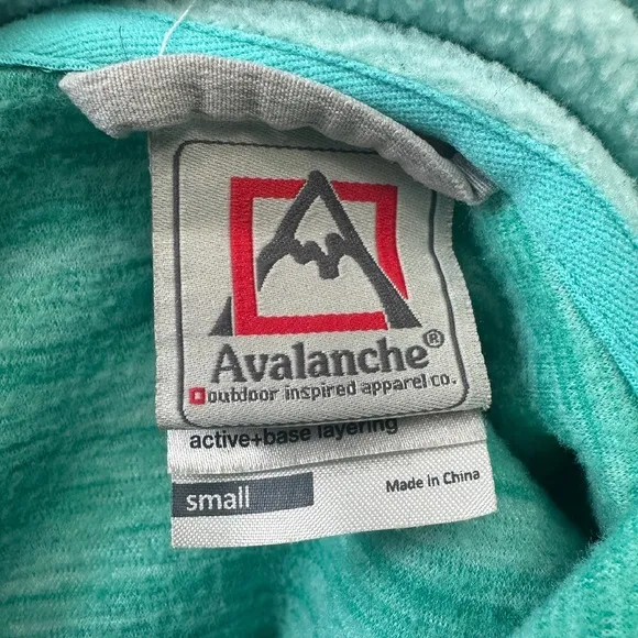 Avalanche Pullover Hoodie Active Base‎ Layer Breathable Green Womens Small - Image 5