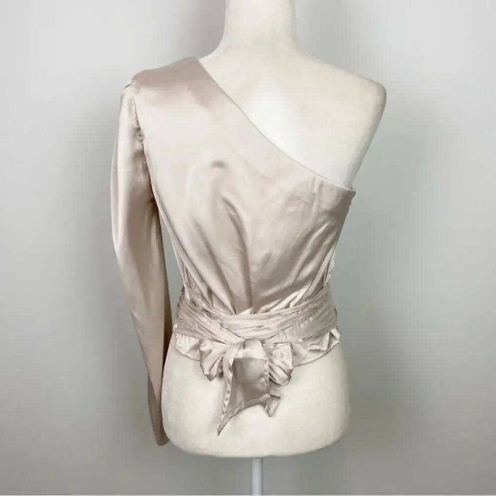 NWT MORE TO COME Scottie One Shoulder Top in Bone Size Small - Image 15