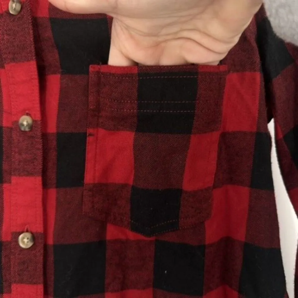 Abercrombie‎ & Fitch Women’s Buffalo Plaid Button Down Soft A&F Collection Small - Image 10