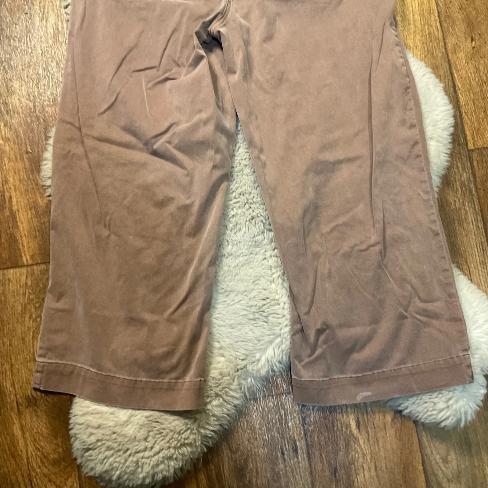 J.‎ Jill Pants Size 14 Tan Chino Crop Cotton Blend Zip Drawstring Waist Womens - Image 10