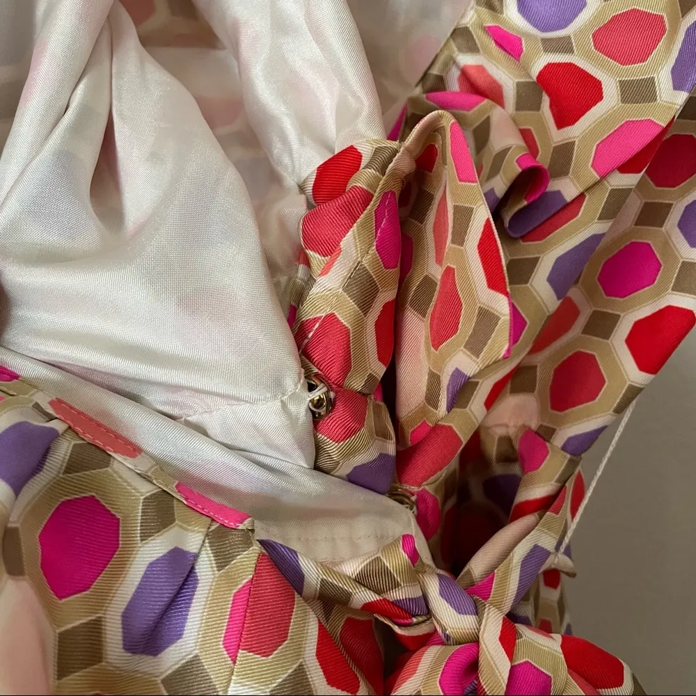 Florence Broadhurst for Kate Spade Silk Knee Length Aubrey Wrap Dress Size 4 - Image 13