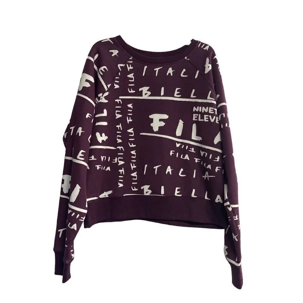 ‎FILA Graphic Logo Sweatshirt Purple Large - Image 2