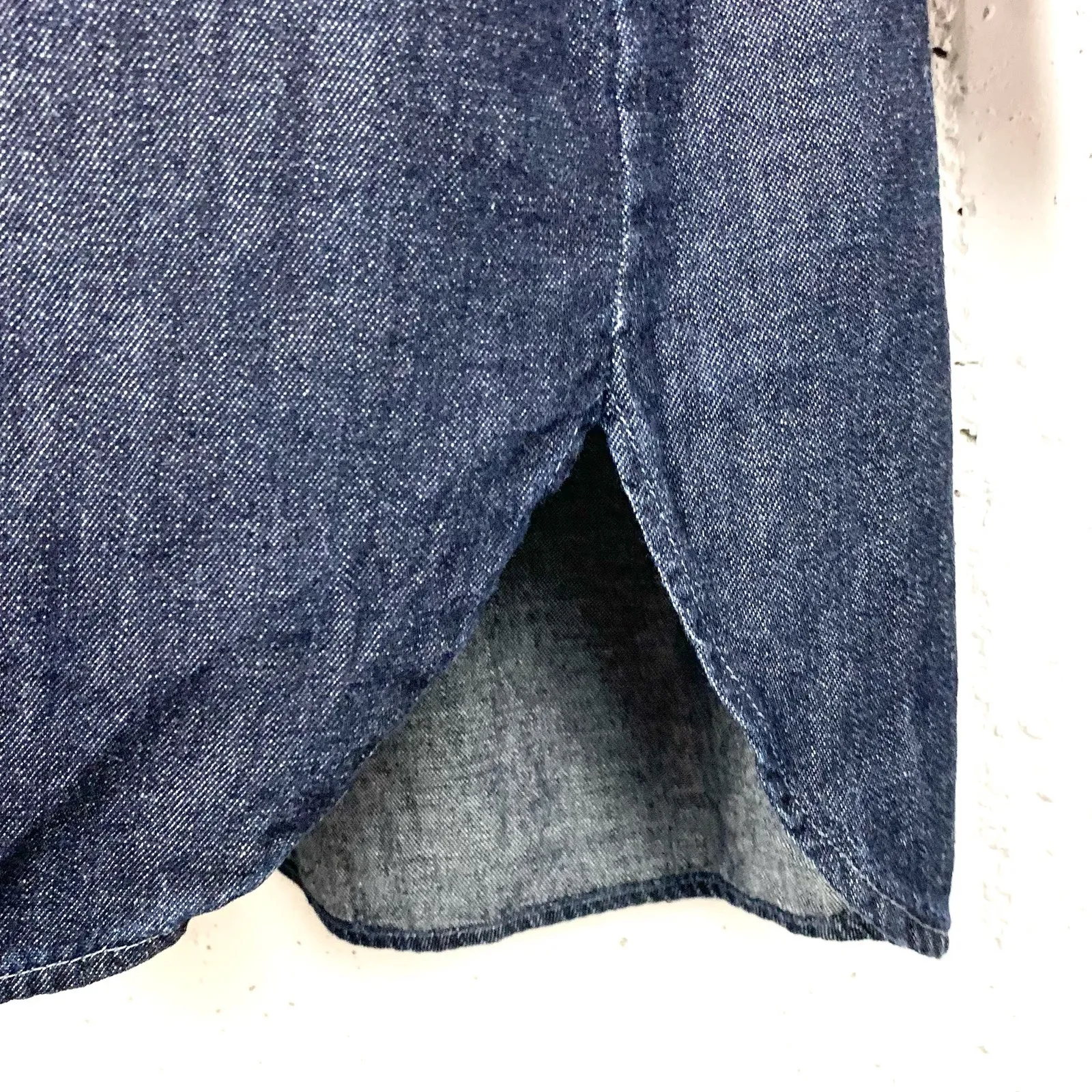 AG Adriano Goldschmied Womens Caden Denim Shirtdress Roll Tab Sleeve Blue Medium - Image 10