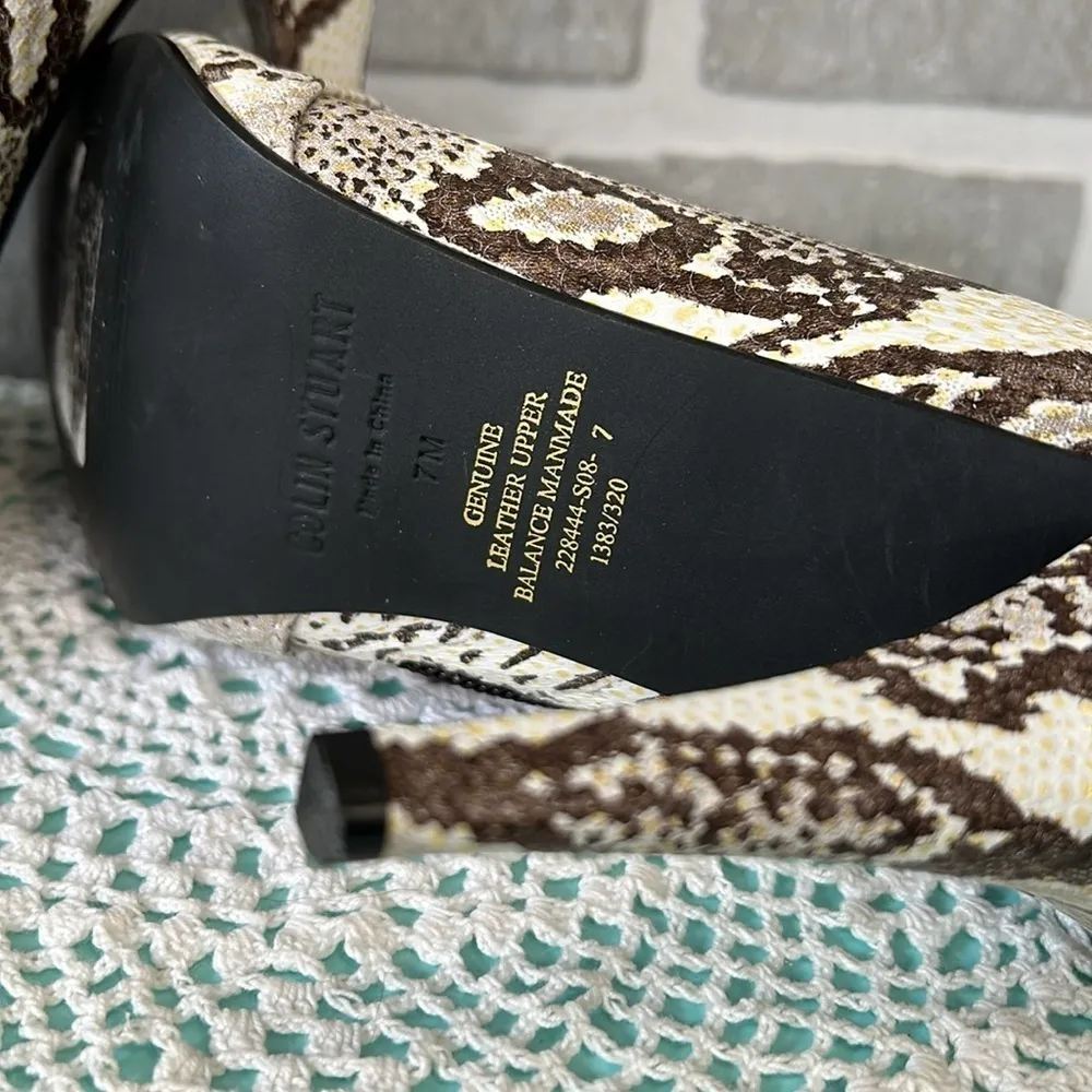 COLIN STUART | ANKLE BOOTS | SIZE 7M | GENUINE LEATHER UPPER | SNAKE PRINT - Image 6