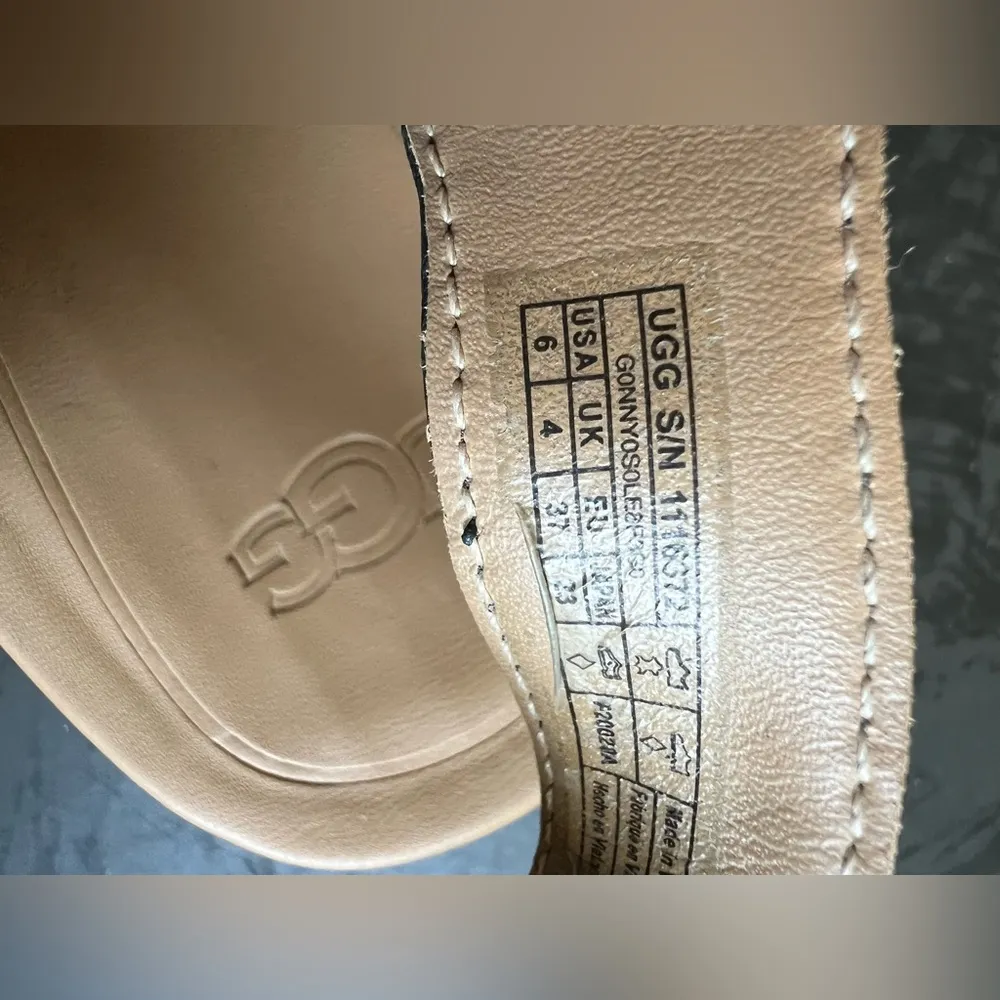 UGG - Black Crossed Leather Straps Sandals - Women's Sz 6 - Image 7