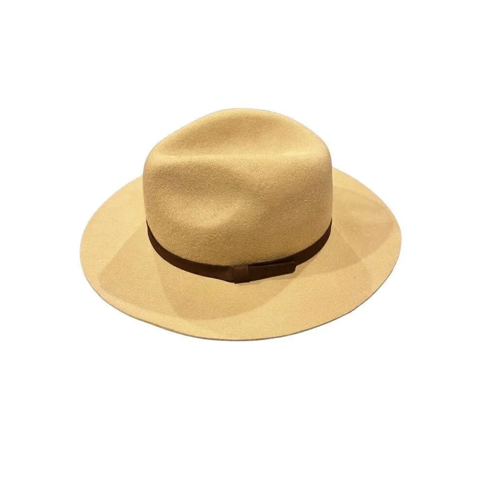 Fashion Vintage wool Wide Hat Red Size M - Image 3