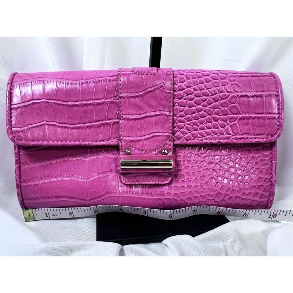 Ann Taylor‎ LOFT Pink Faux Leather Clutch Purse - Image 5