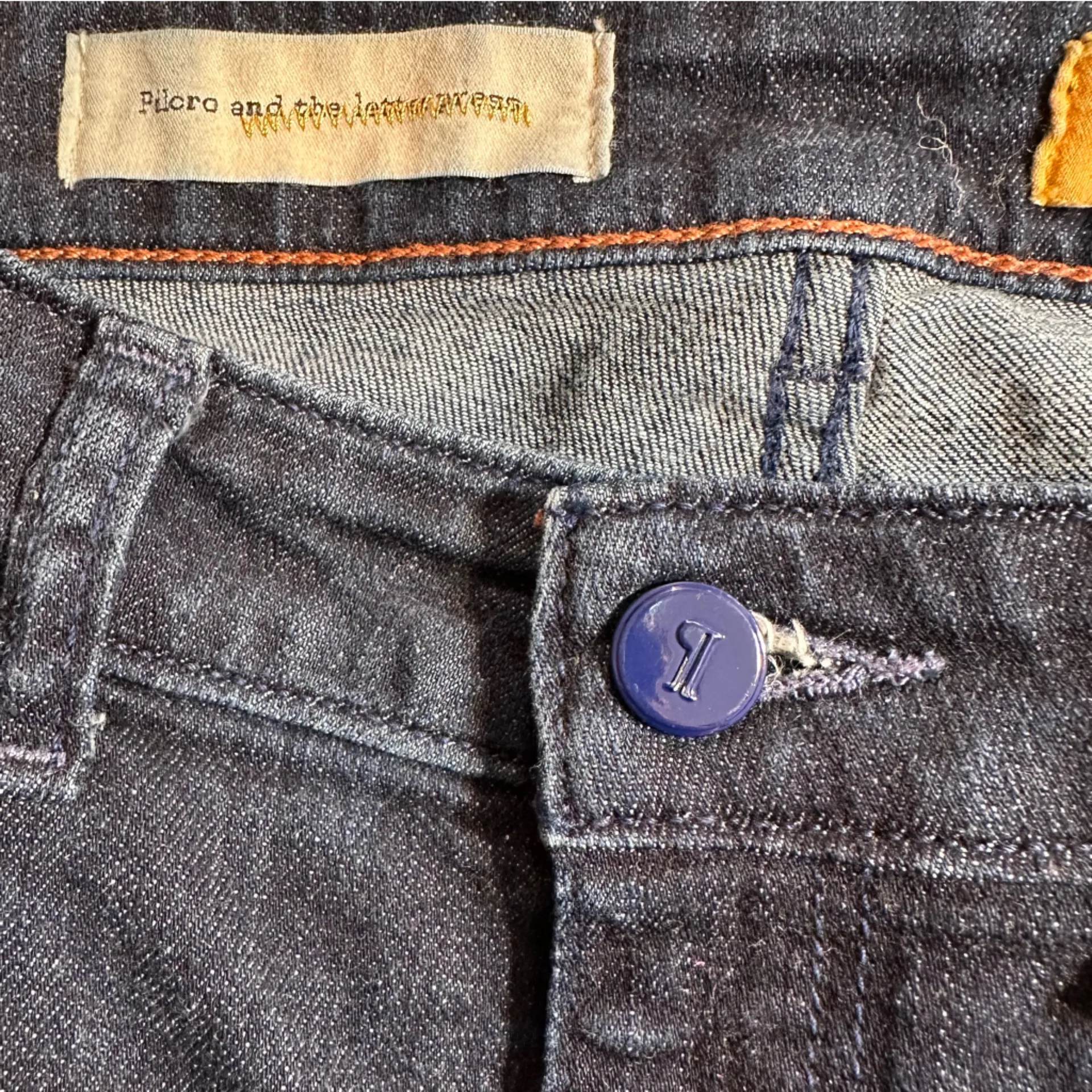 Pilcro Anthropologie Stet fit Dark Blue Denim Jeans Skinny Size 27 - Image 8