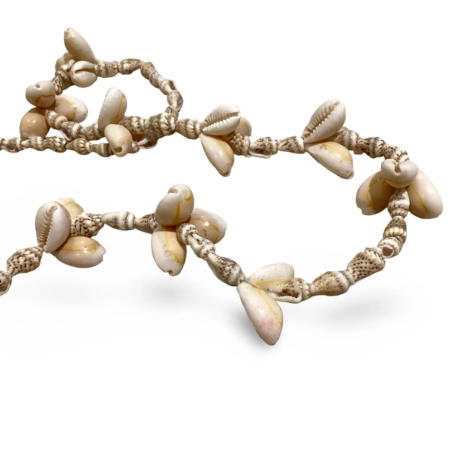 Vintage Sea Shell Necklace Tan - Image 2
