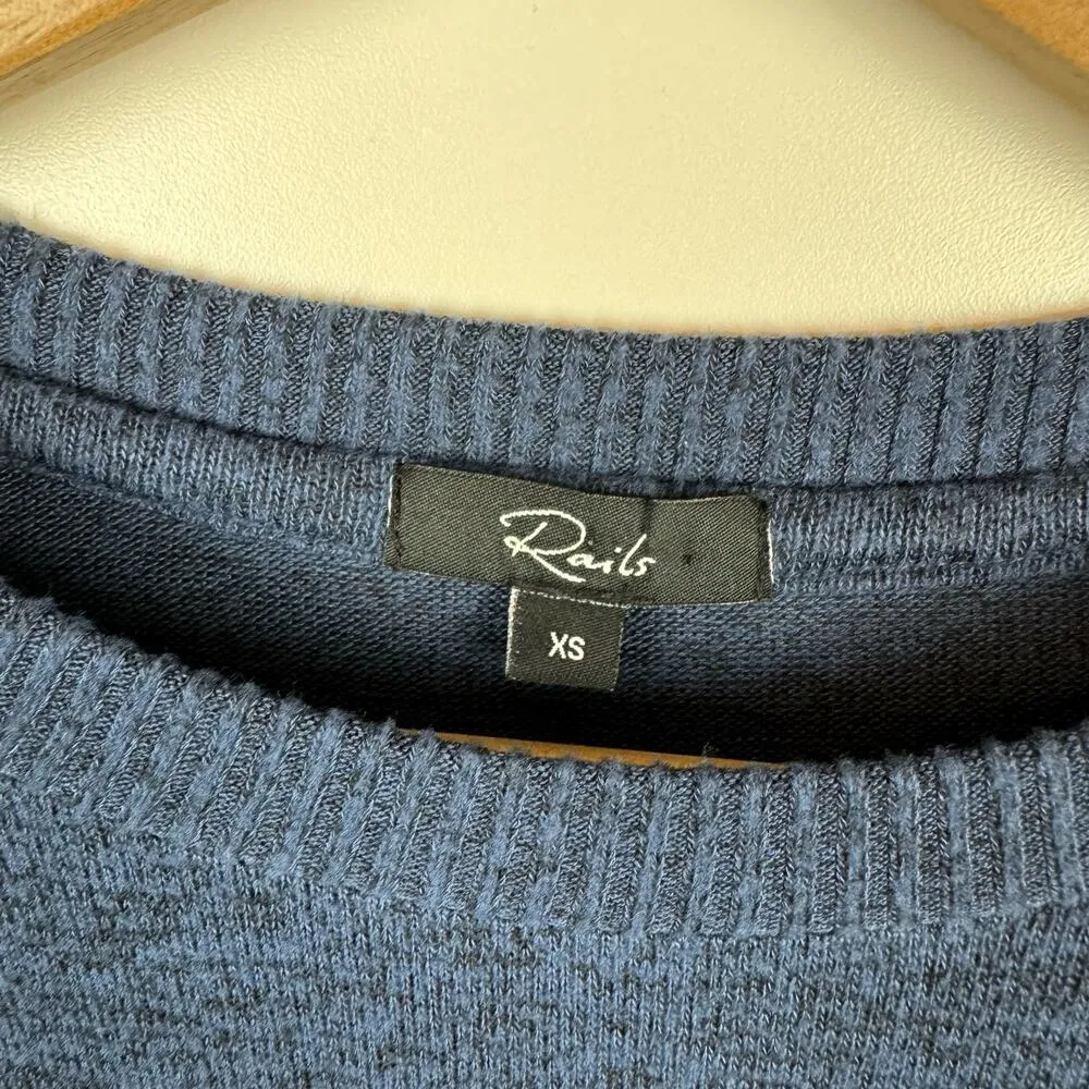 Rails Womens Crewneck Pullover Sweater in Navy Sz XS | Casual Comfy Cozy Soft - Image 5
