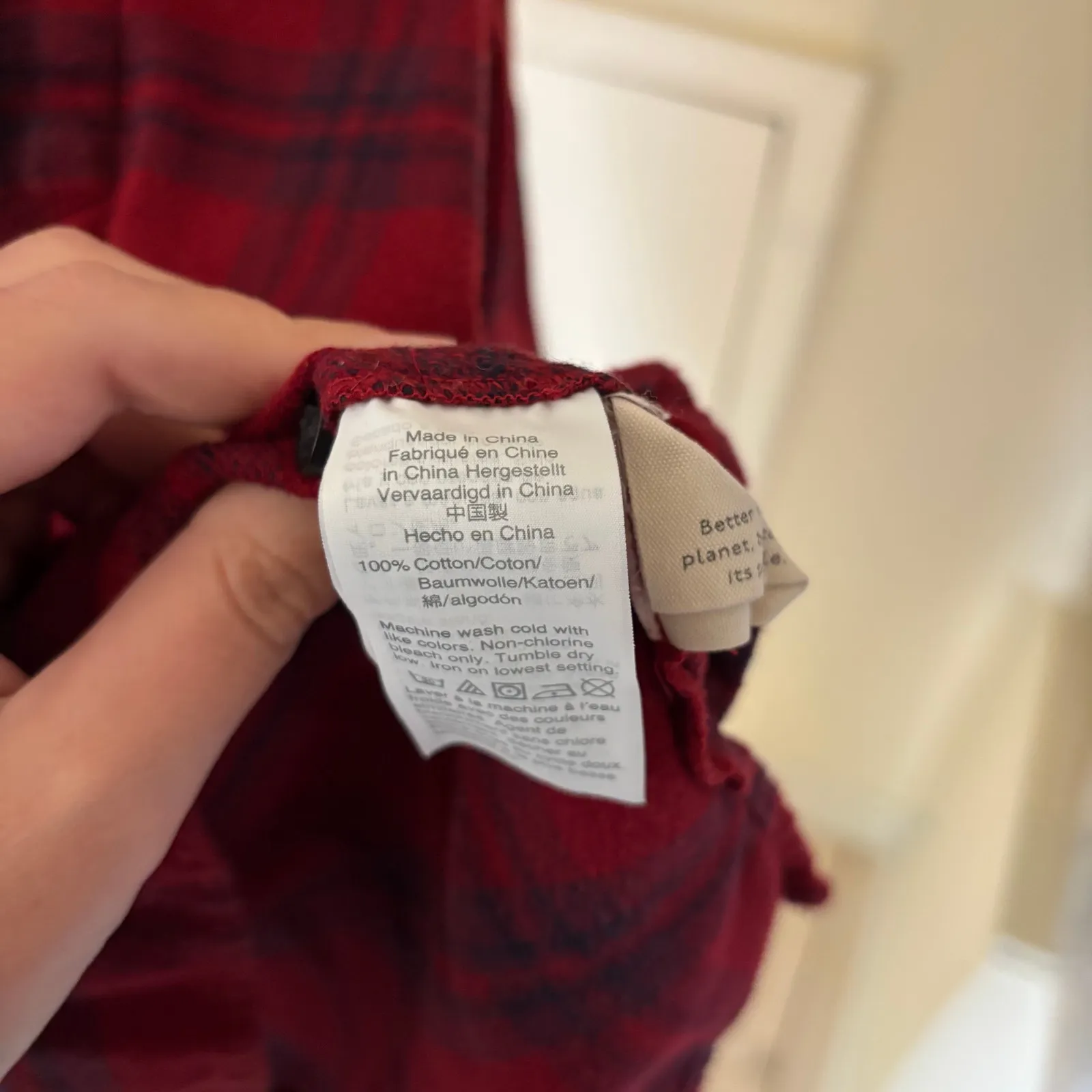 Madewell EUC Women's Flannel Oversized Ex-Boyfriend Shirt Red Plaid Size M - Image 5