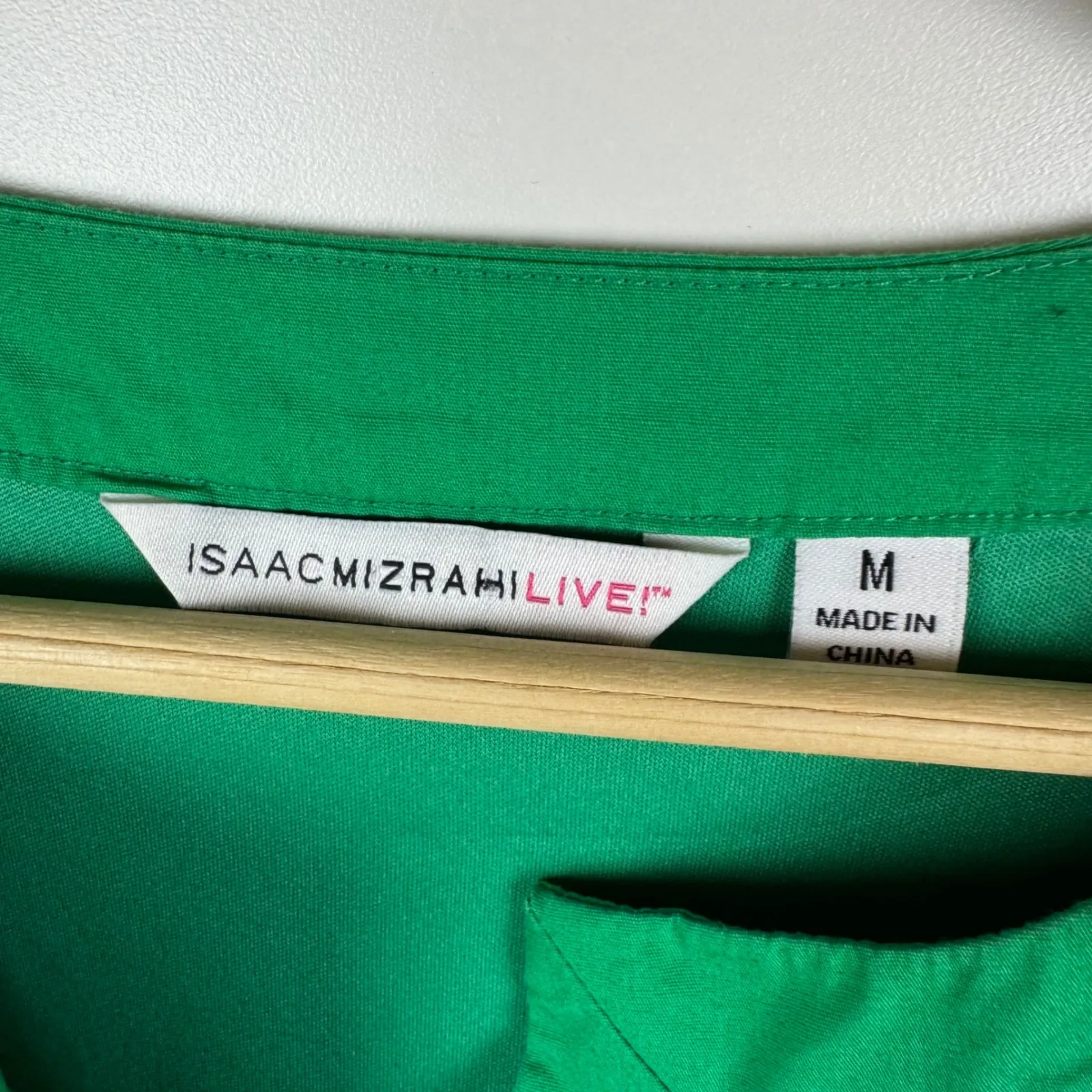 Isaac Mizrahi Live! Green Lace Crochet Knit Shift Dress‎ Medium Preppy Church - Image 4