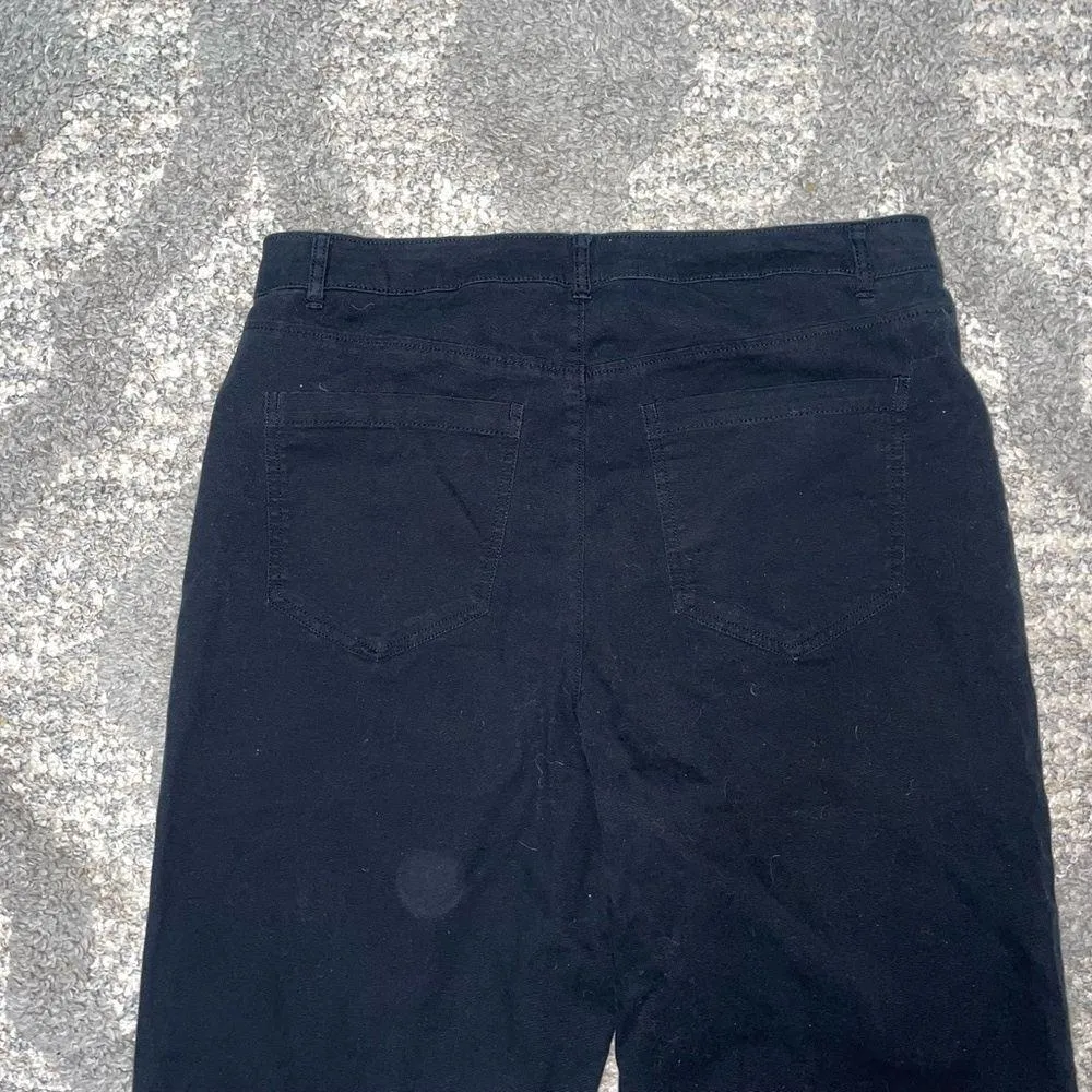 Extra High-Waisted Canvas Wide-Leg Cropped Pants - Image 7