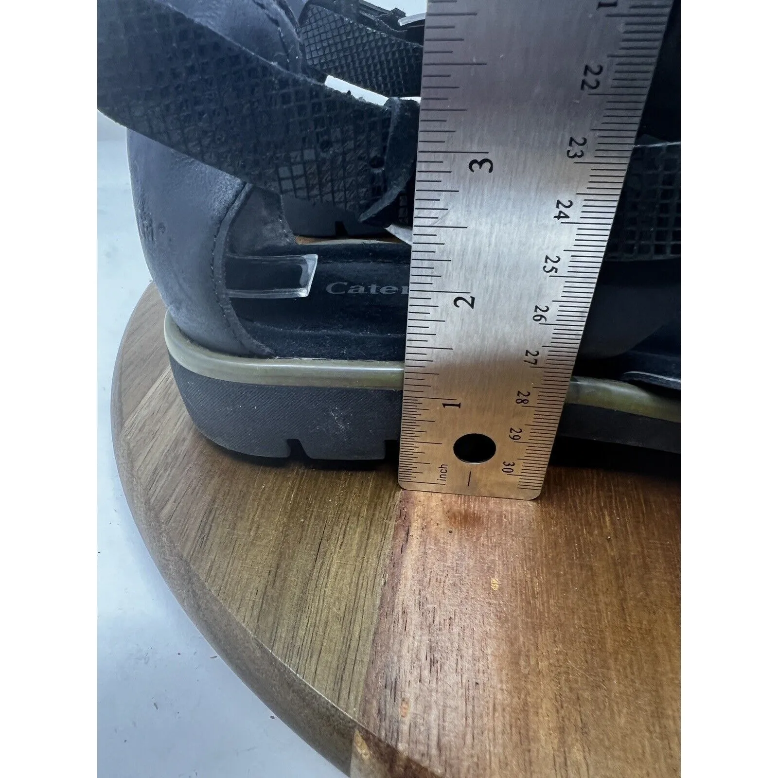 Cat Caterpillar Sandal Womens Leather Shanna Ankel Strap Thong‎ Black Size 10 - Image 11