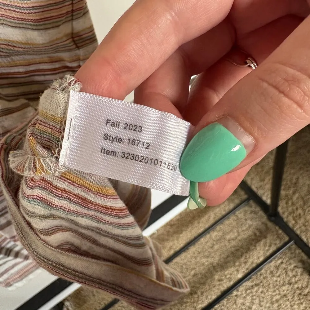 Marine Layer Multicolor Rainbow Stripe Crewneck T-Shirt Lightweight Summer XL - Image 6