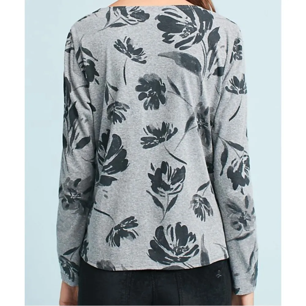 T.la Anthropologie Barela Floral Tie Waist Top - Image 4