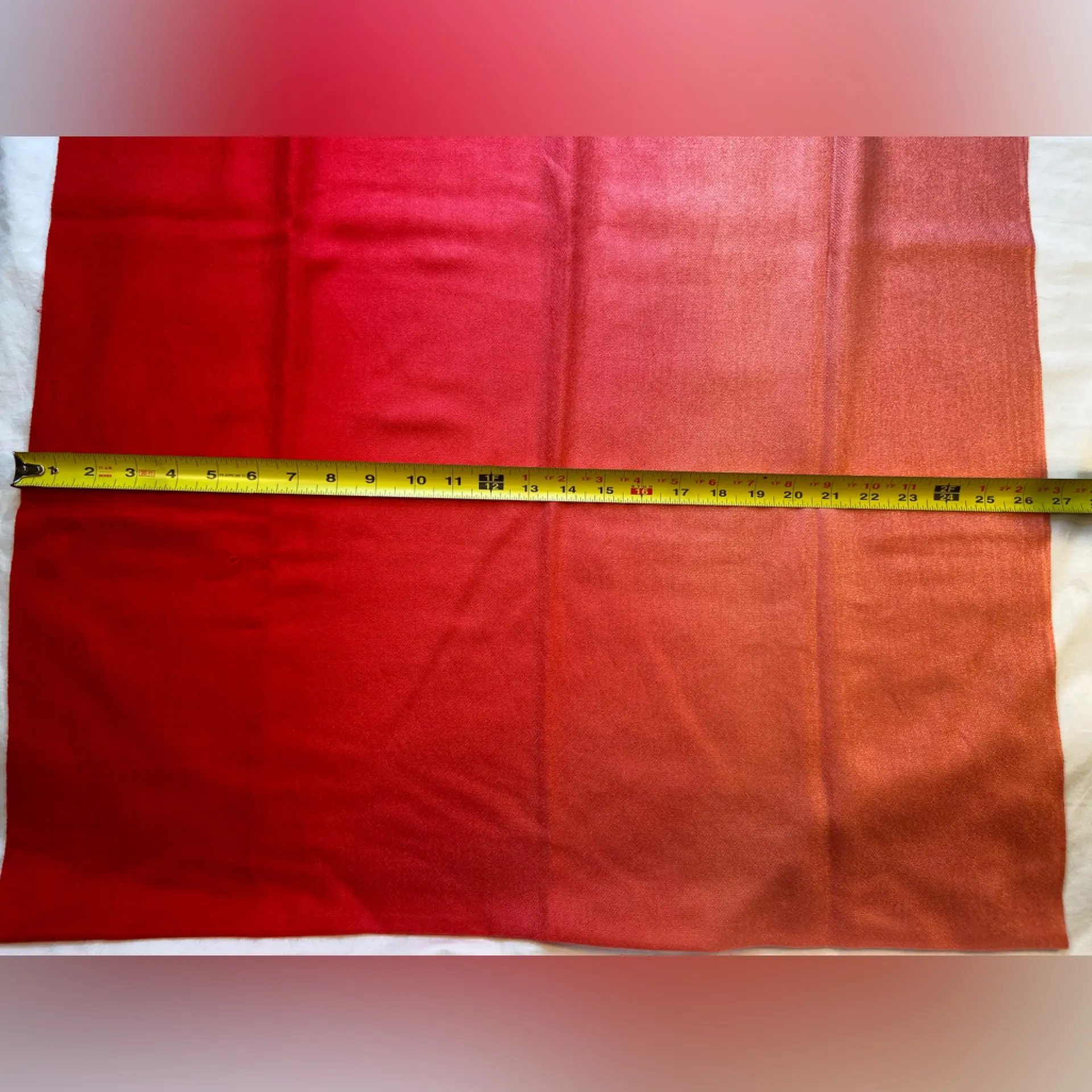 Charlie Paige Hombre Scarf,‎ Pink to Red - Image 2