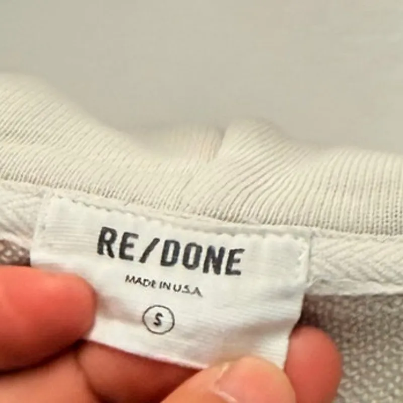 RE/DONE Chain Stitch Zip‎ Hoodie Small - Image 5