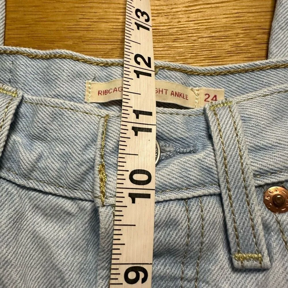 Levi’s ribcage straight ankle 24 light wash - Image 14