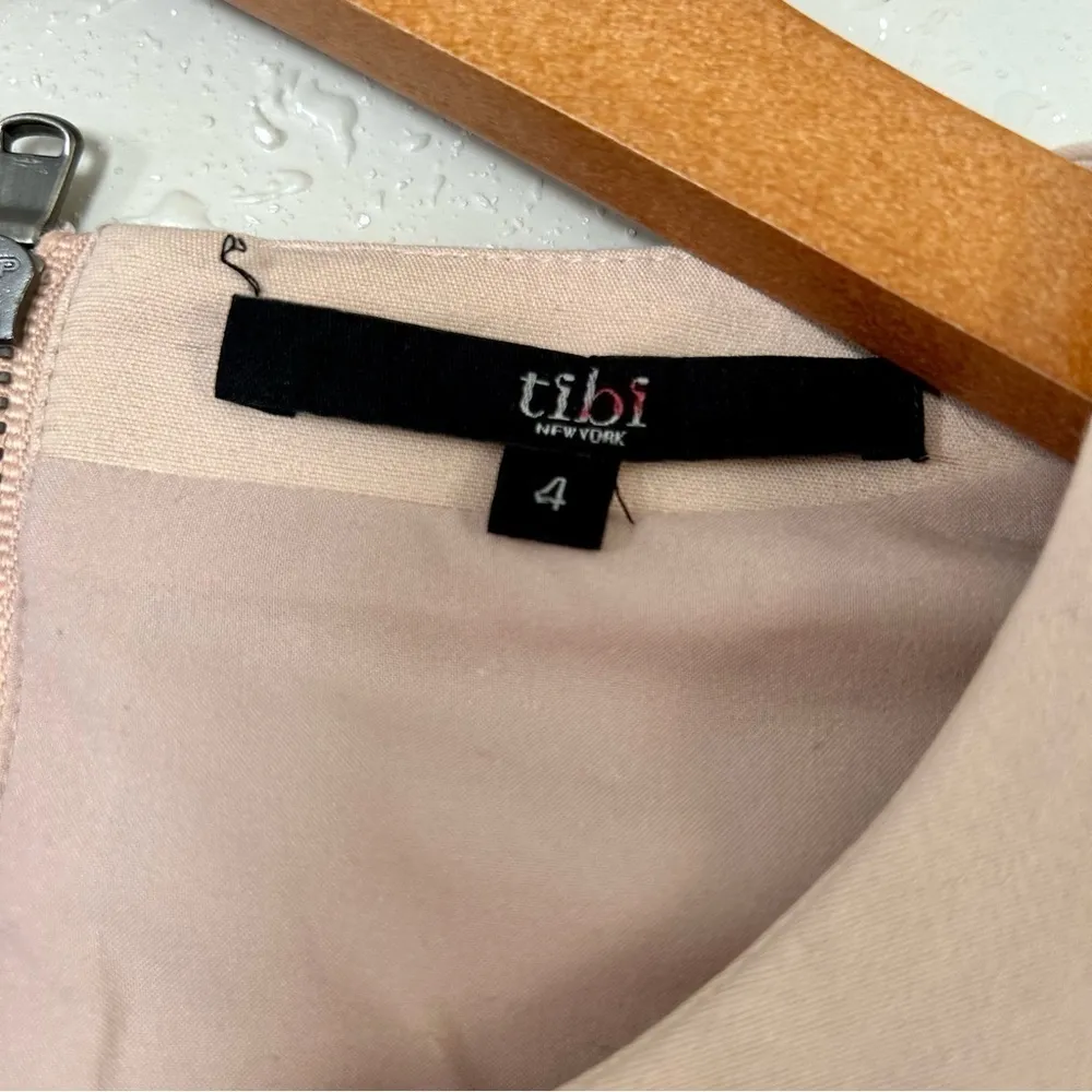 Tibi Cream Short Sleeve Crop Top Size 4 - Image 2