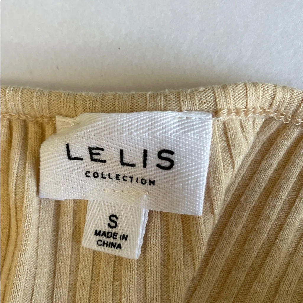 Le Lis Beige Ribbed Tank Top - Image 4