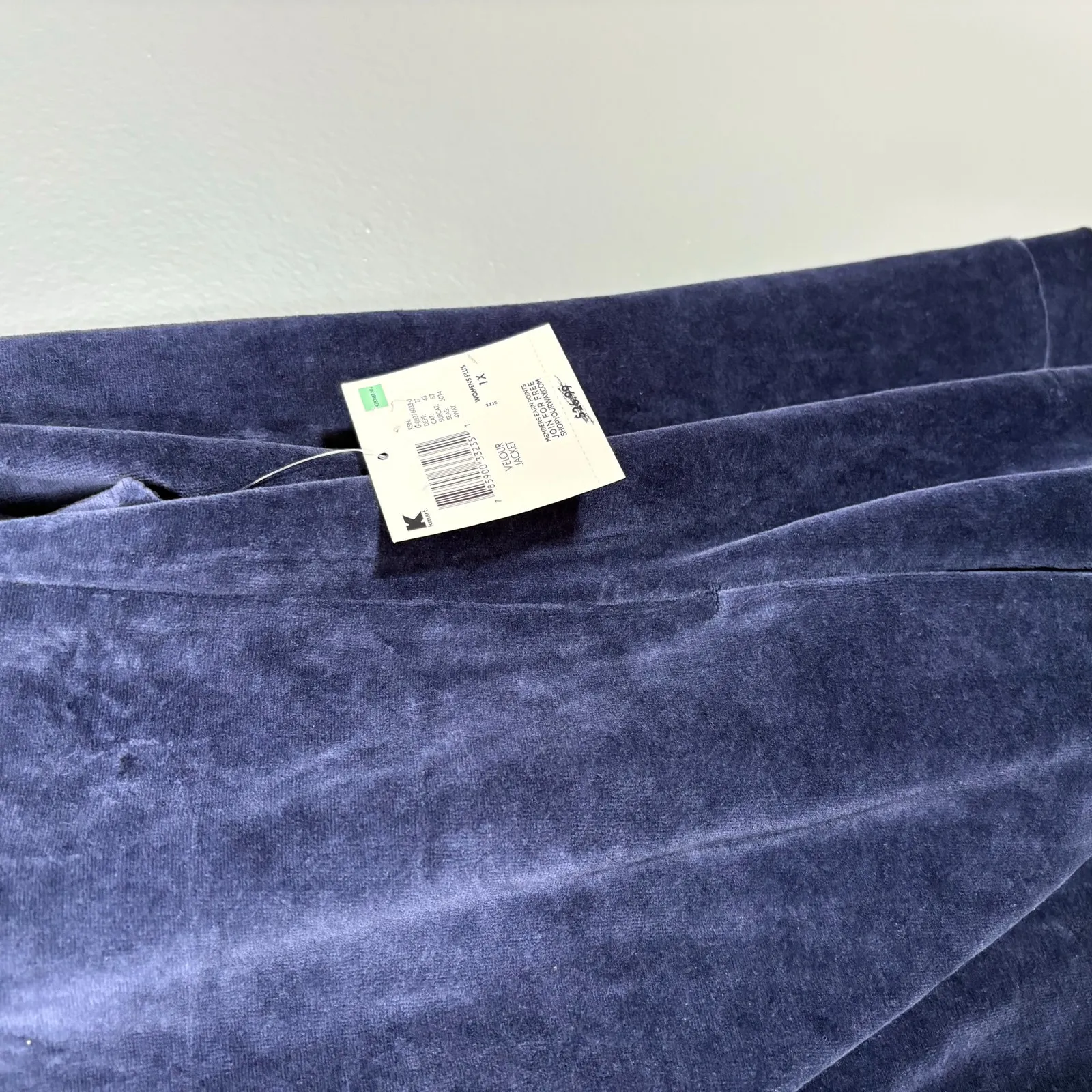 Basic Editions NWT Y2K Blue Velour Rhinestone Jacket - Image 3