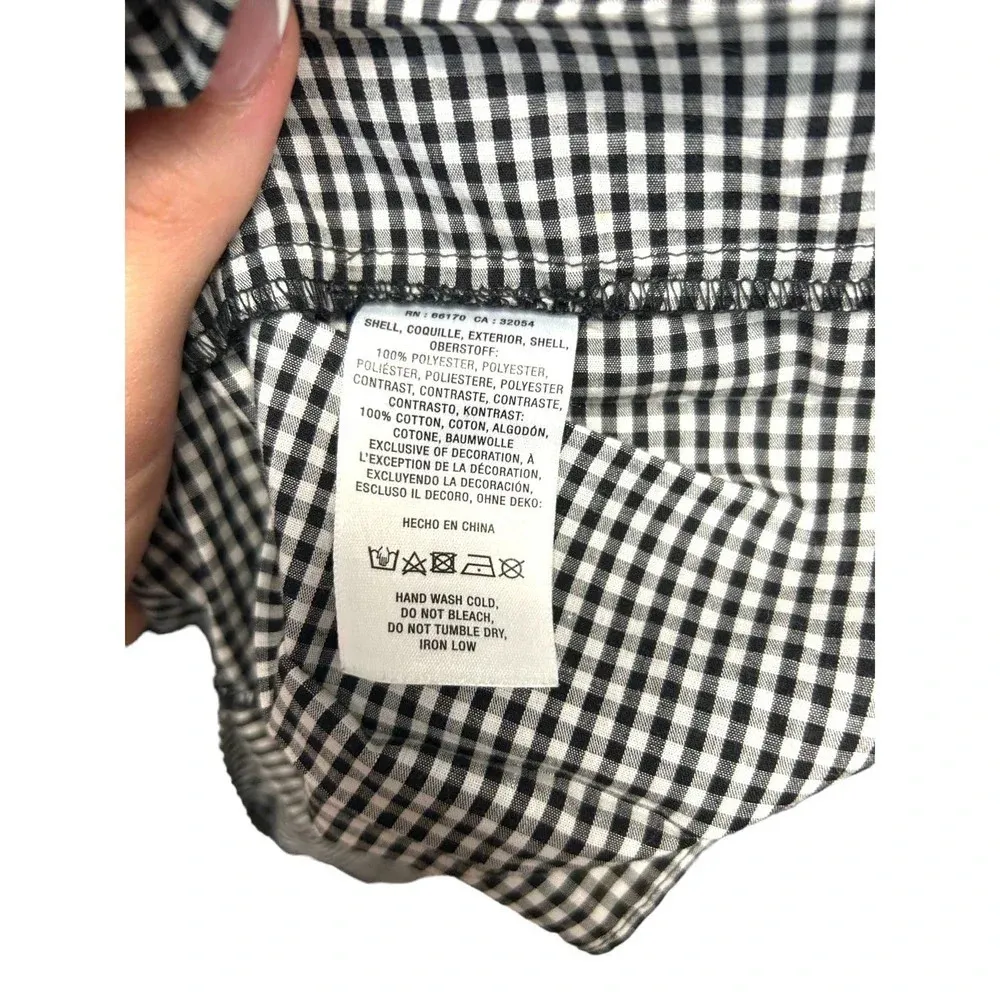 Anthropologie Maeve Gabriella Top Blouse Peplum Gingham Lace Green‎ Size XS - Image 11