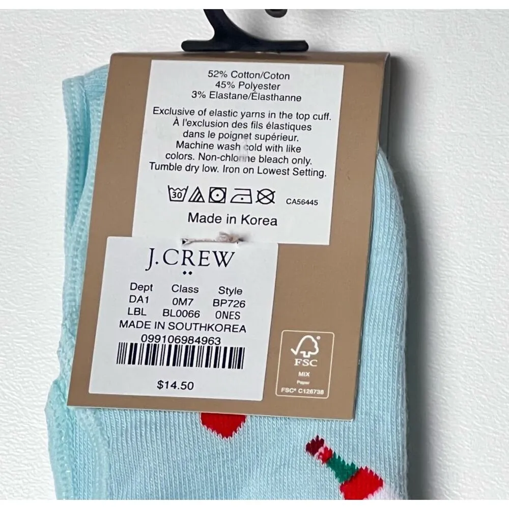 J.Crew Women's Graphic Design  No Show Ankle Socks OS  NWT - Image 2